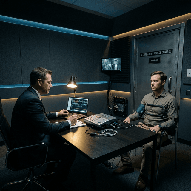 ביצוע בדיקת פוליגרף בחדר מקצועי